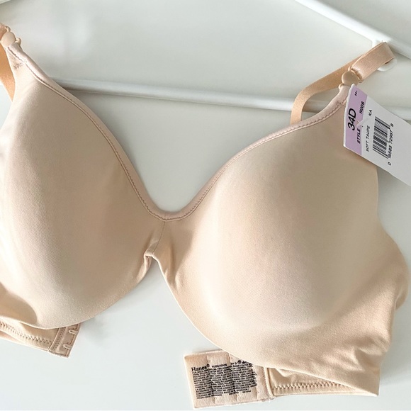 Hanes Invisible Look Underwire Bra 34D New with Tags! HU06 Soft Taupe - Picture 8 of 10